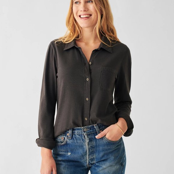 Faherty Tops - NWOT Faherty Sunwashed Knit Shirt 100% Organic Cotton Shirt L
